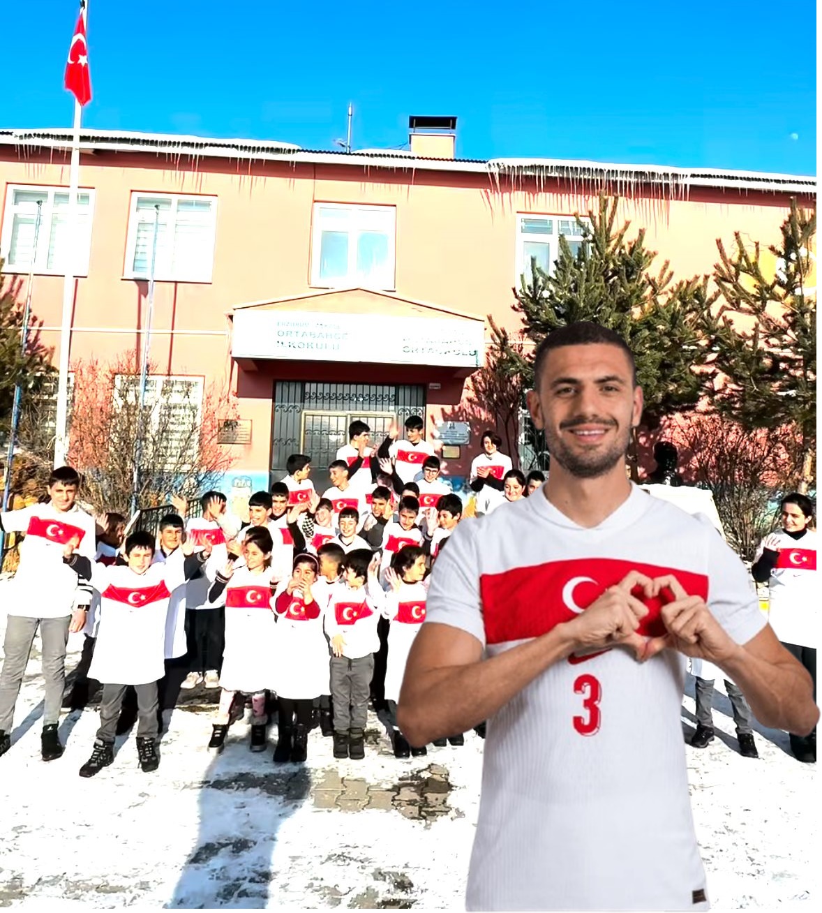 Merih Demiral’dan Erzurumlu öğrencilere anlamlı hediye