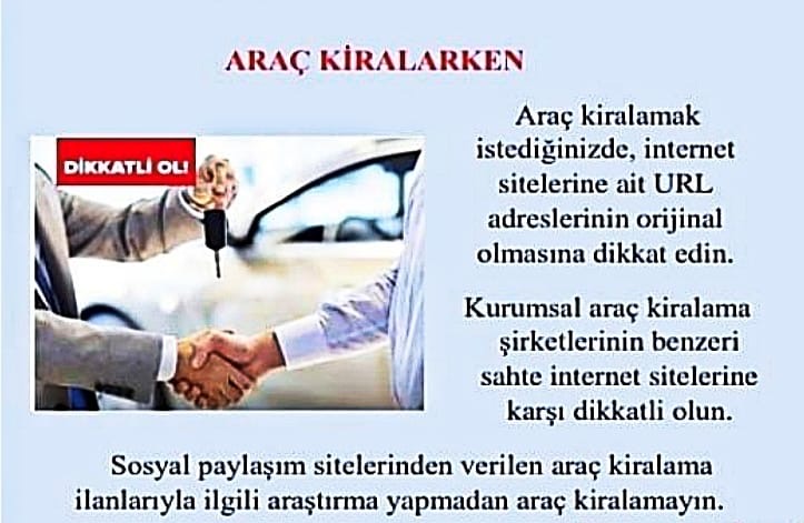 Araç Kiralama ve Satış İlanlarında Sahte Sitelere Kanmayın