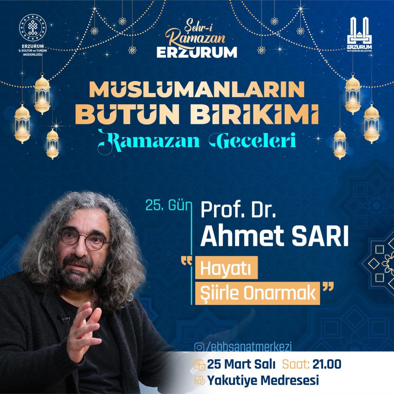 Yakutiye Medresesi'nde Ramazan Sohbeti: "Hayatı Şiirle Onarmak"