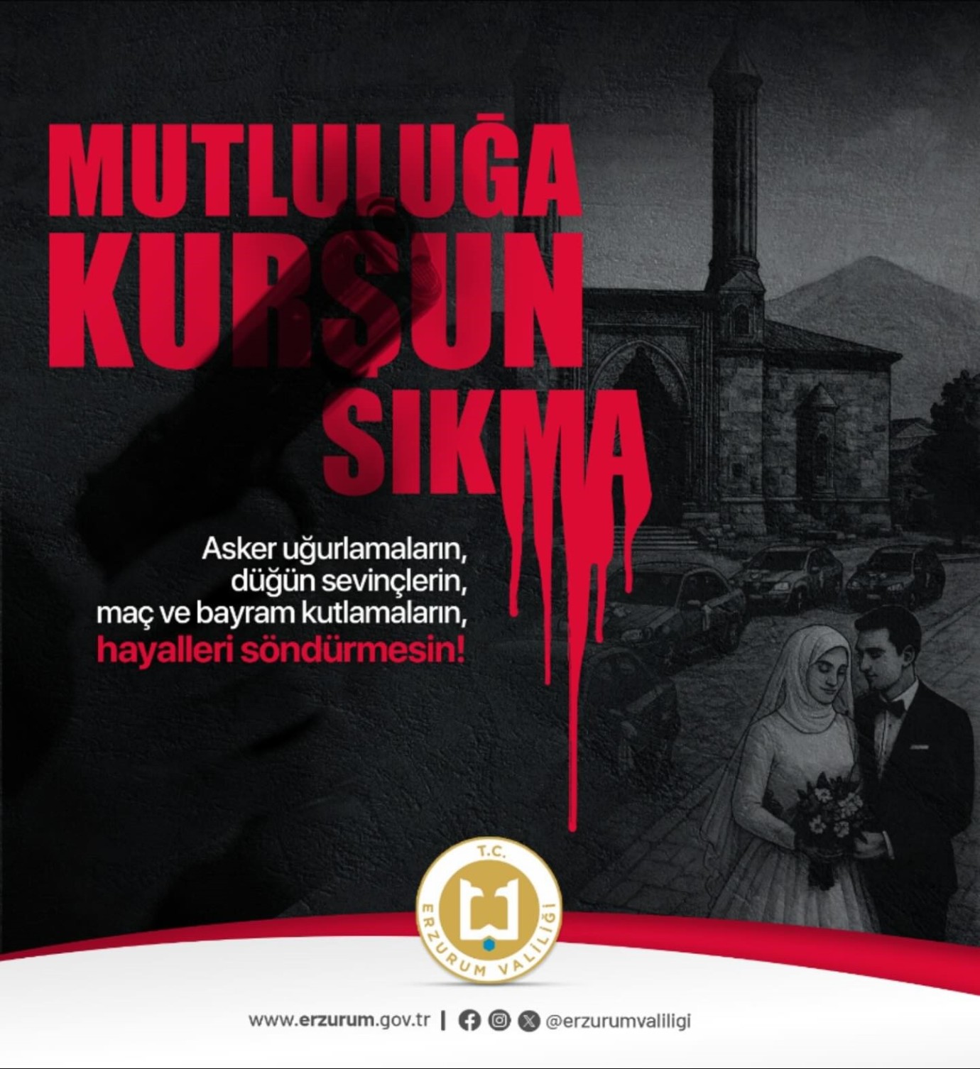 Valilik magandaları uyardı! 'Mutluluğa kurşun sıkma'