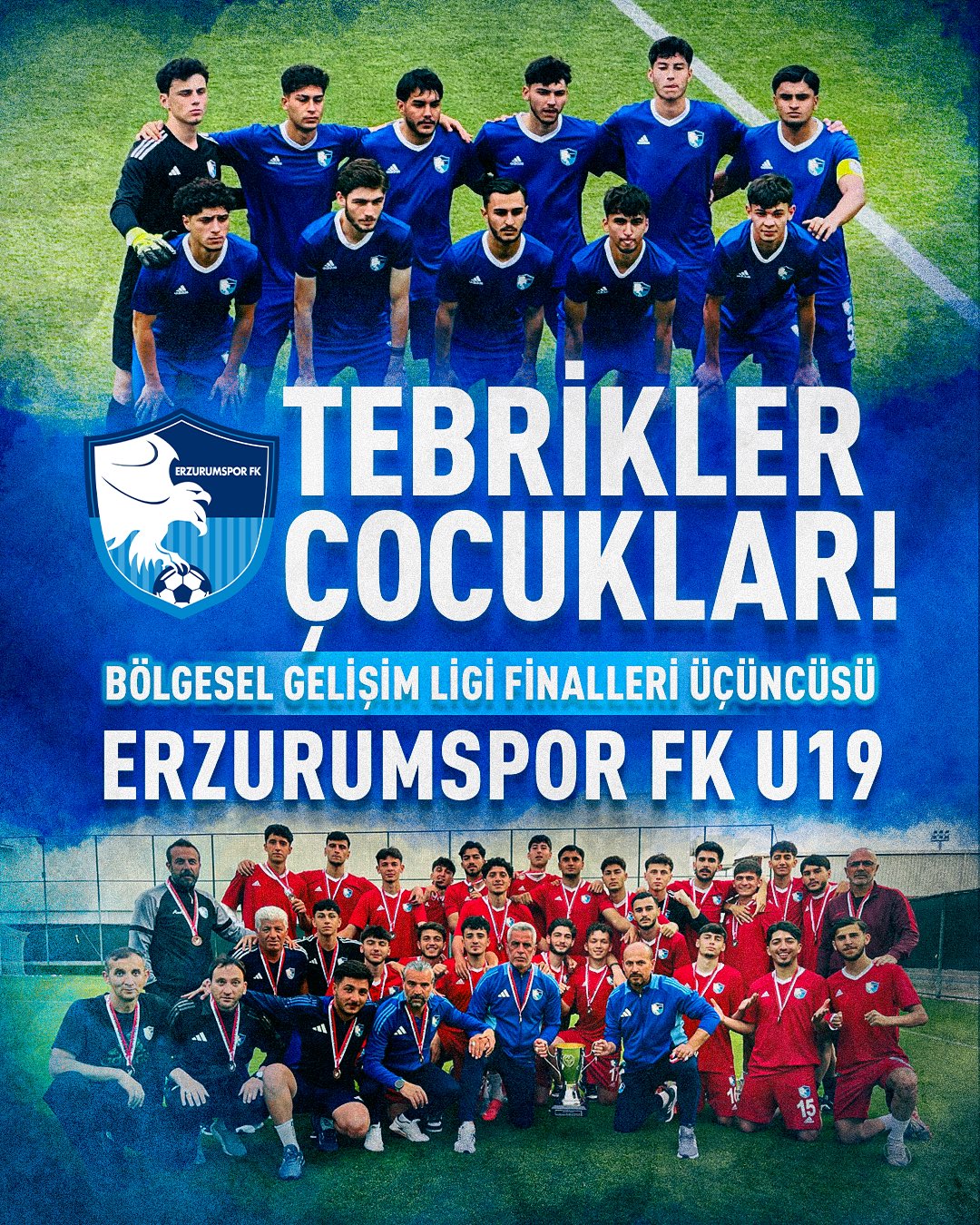 Erzurumspor U19 Türkiye üçüncüsü oldu