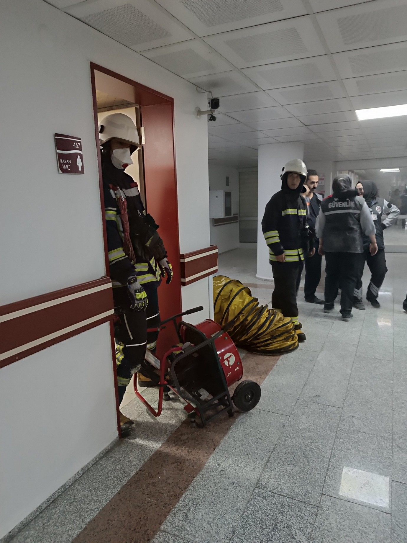Atatürk Üniversitesi Hastanesinde yangın paniği
