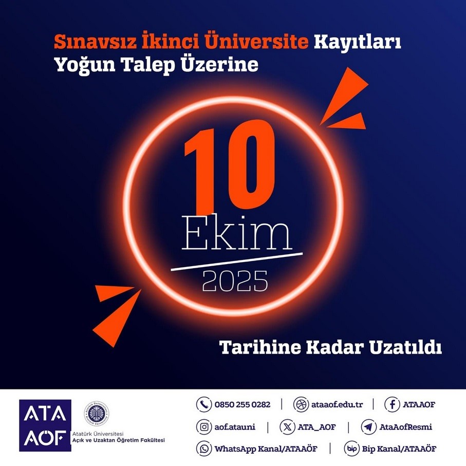 Sınavsız ikinci üniversite fırsatı!